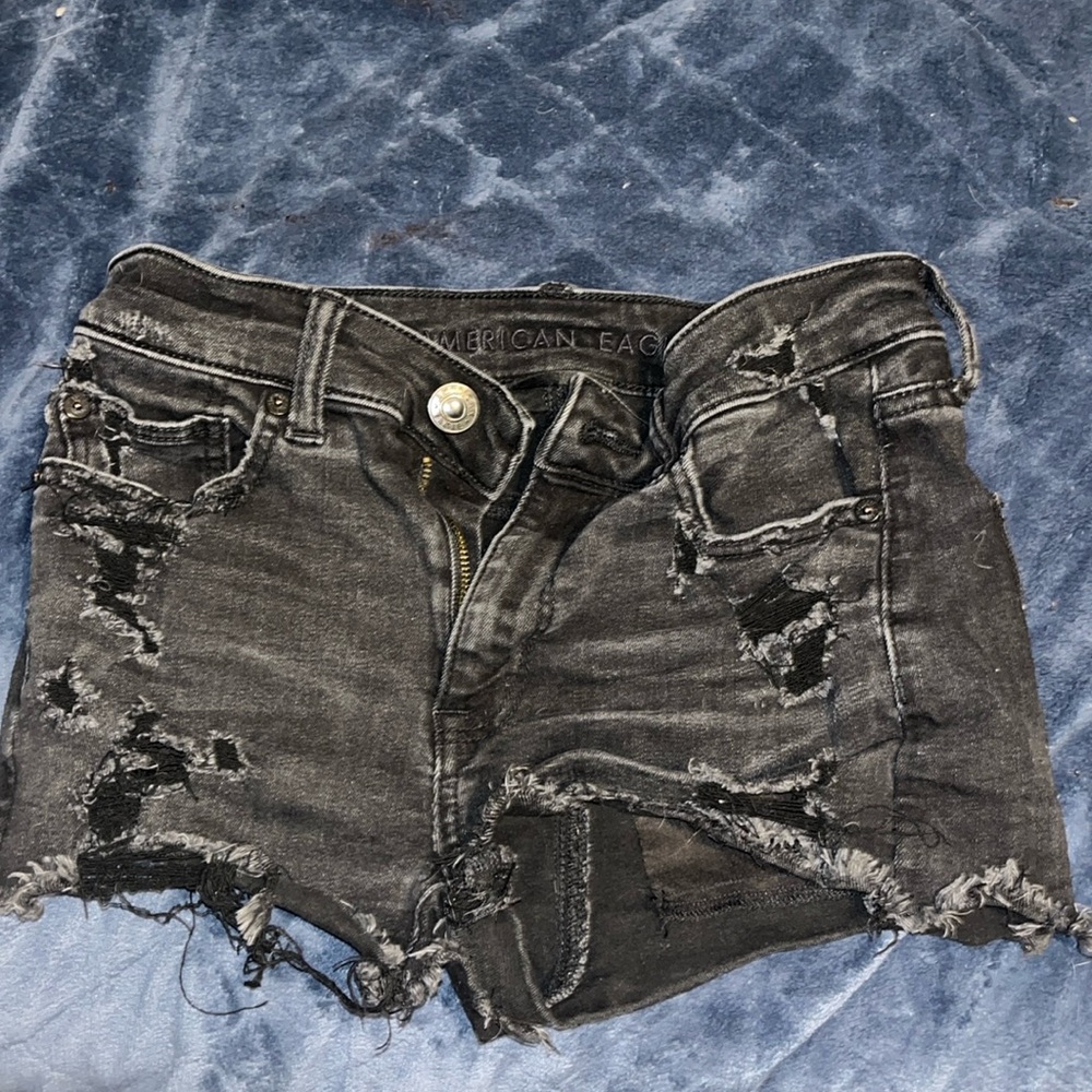 Black American eagle jean shorts, size 2